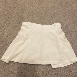 White sports  Skirt, with built in shorts ,size small girls